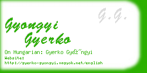 gyongyi gyerko business card
